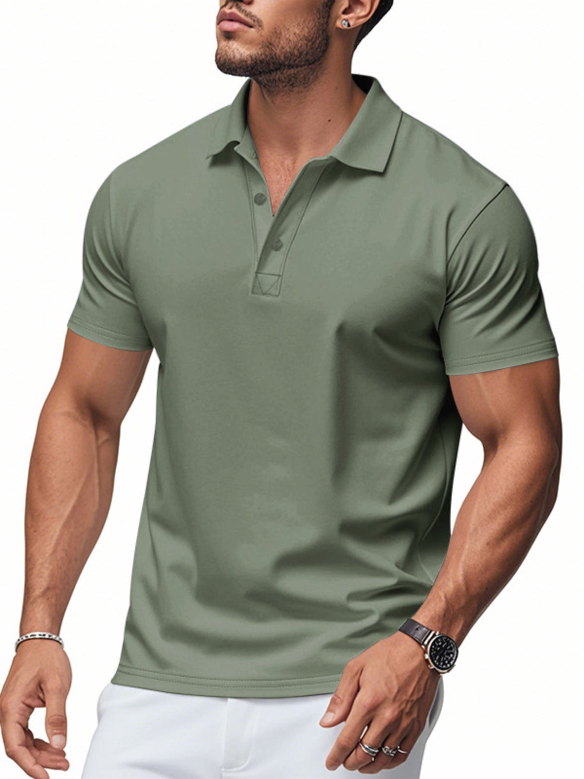 Men's Full Size Classic Fit Short Sleeve Polo Plus Size
