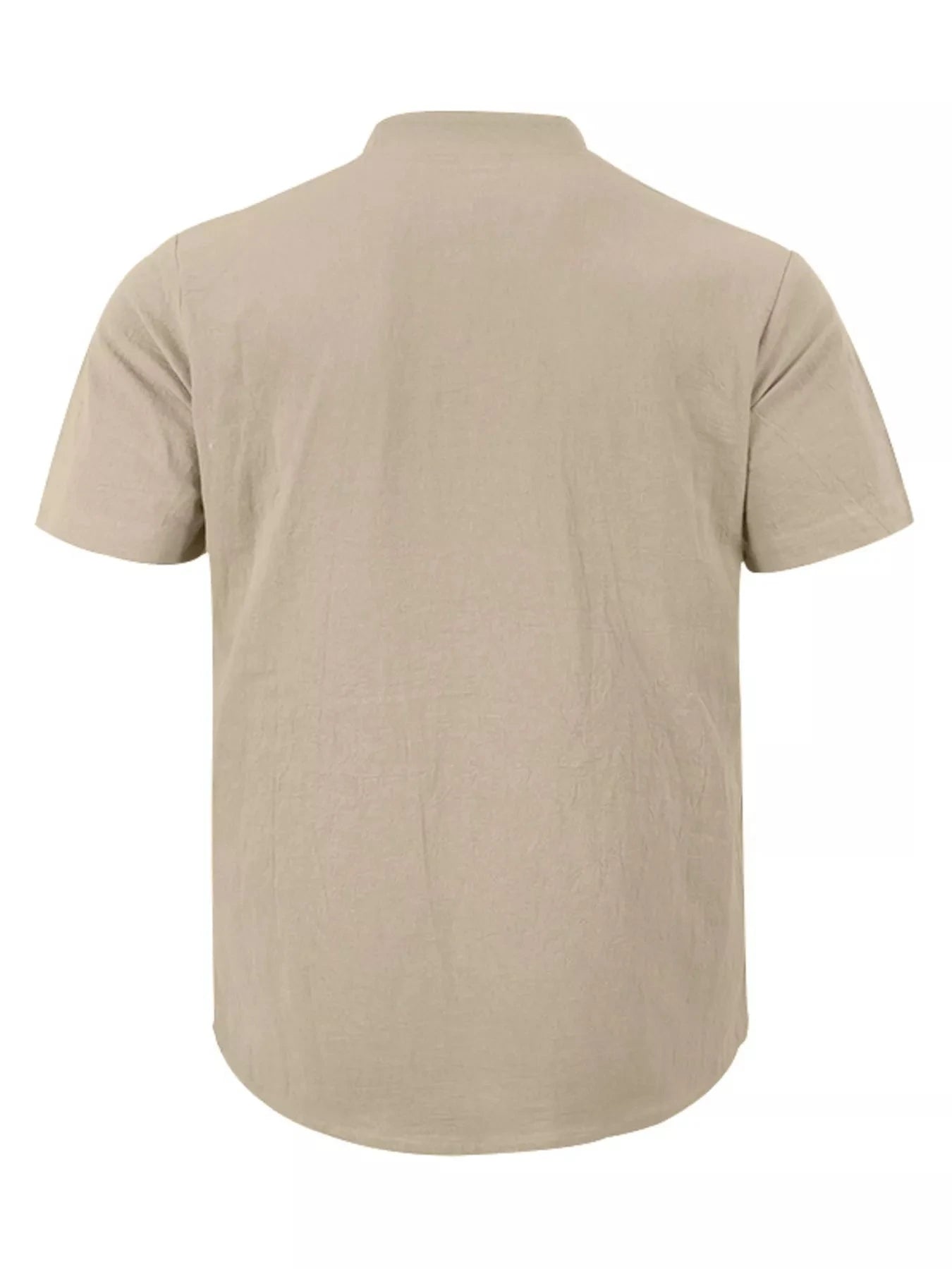 Men's Full Size Casual Linen Blend Short Sleeve Shirt Plus Size