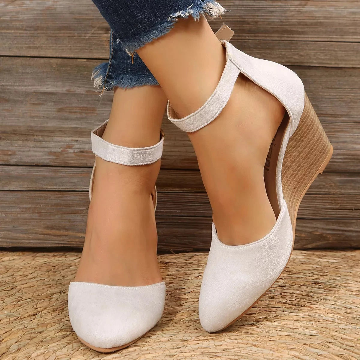 Point Toe Wedge Sandals