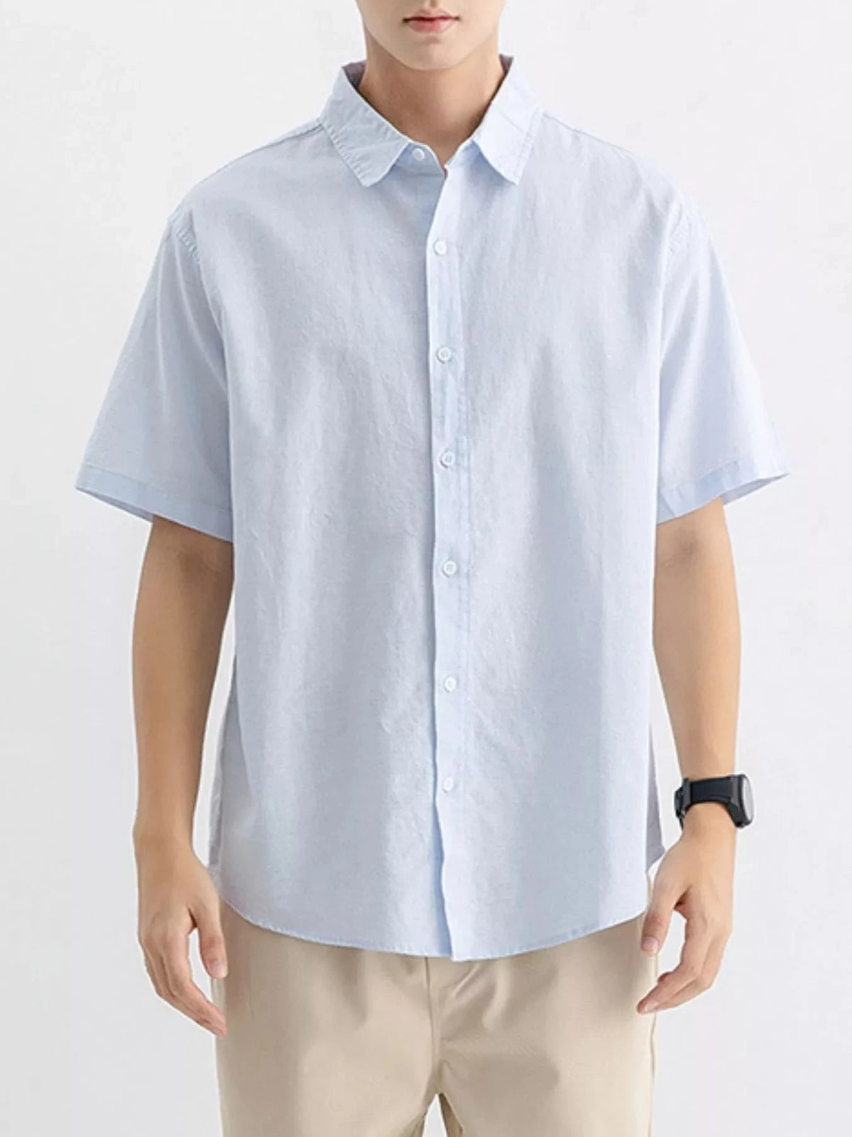 Men's Plus Size Casual Button Up Shirt