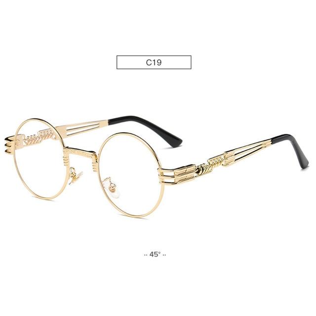 Spring Leg Round Frame Sunglasses - Amaryllisstores