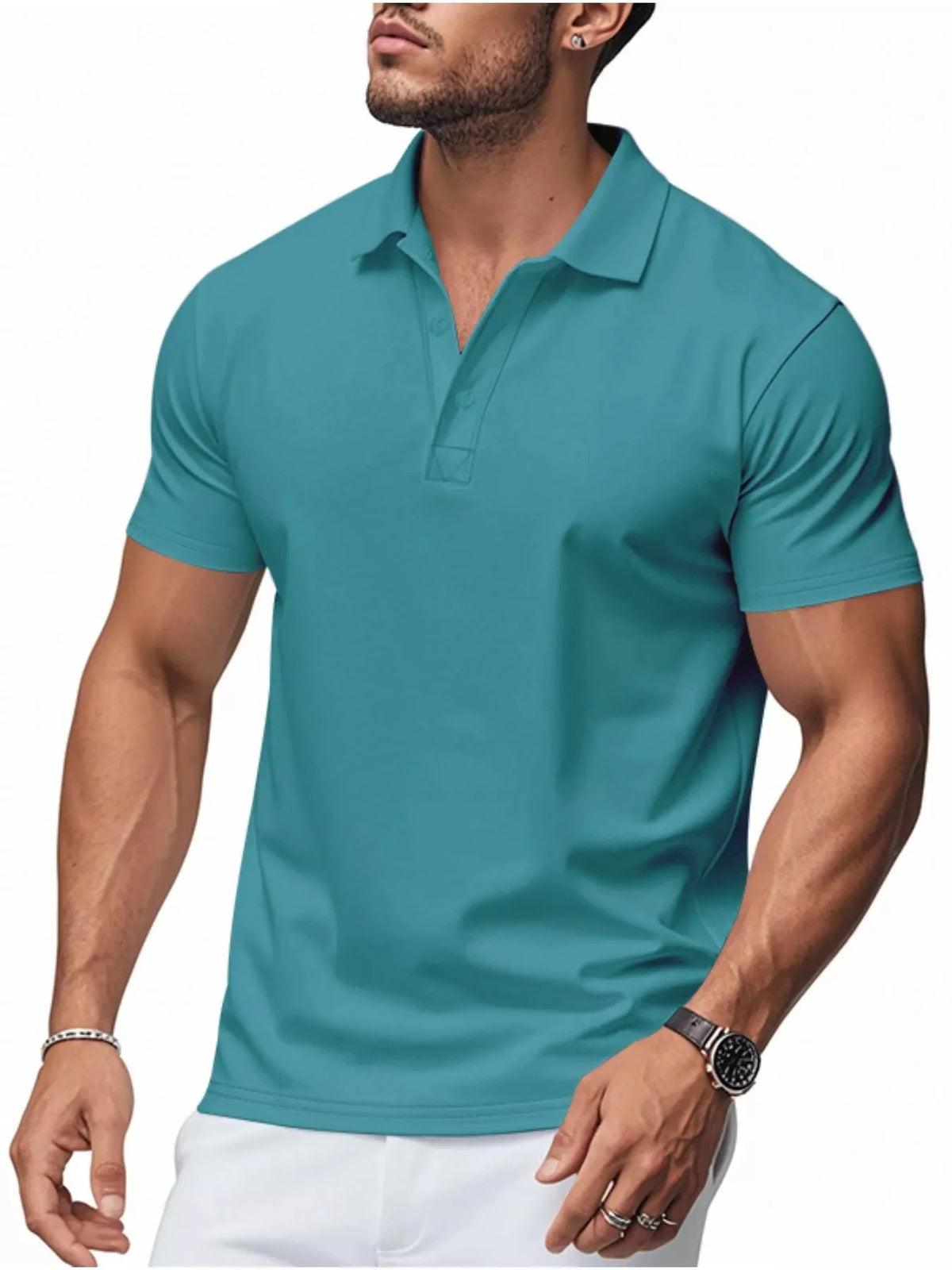 Men's Full Size Classic Fit Short Sleeve Polo Plus Size