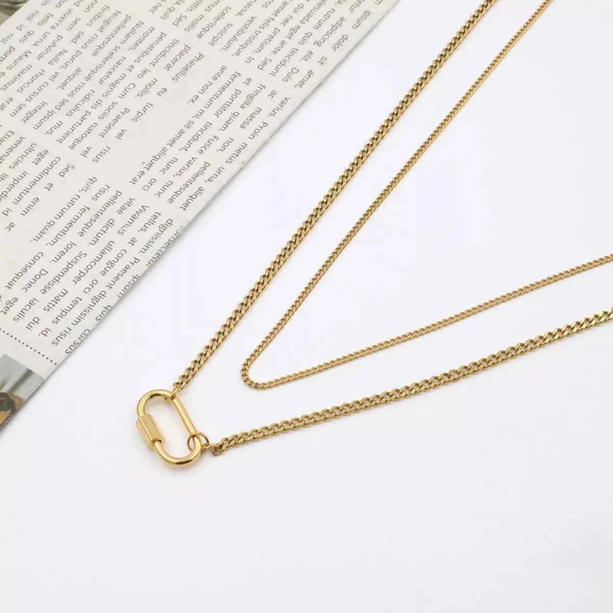 18K Gold-Plated Double Layered Necklace