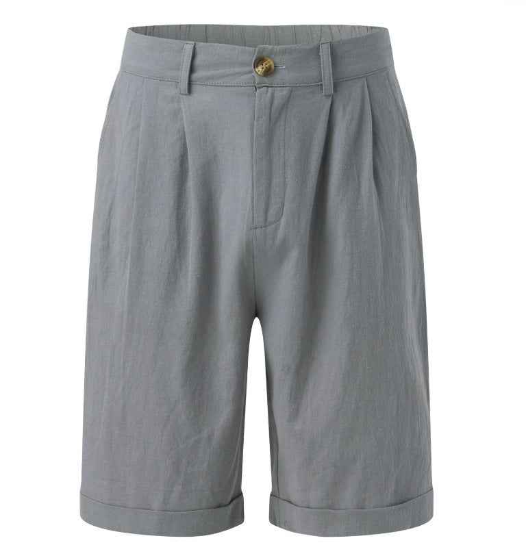 Men's Straight Leg Shorts With Pockets Casual Dress Pants Loose Fit Summer Bottoms For Daily Wear Clothing