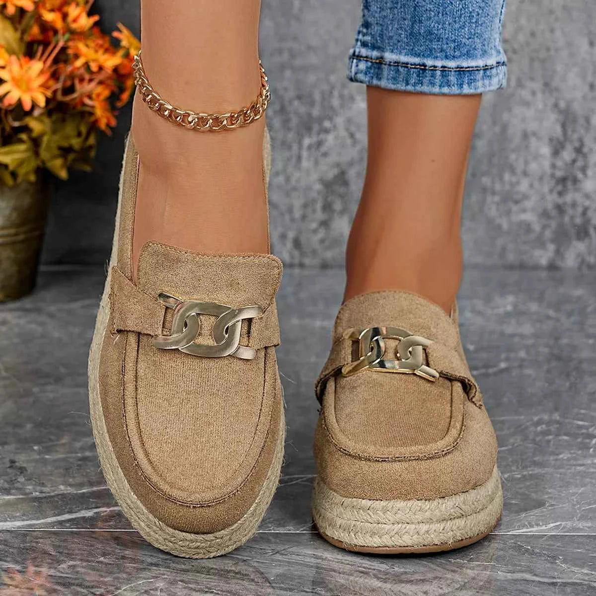 Round Toe Platform Loafers