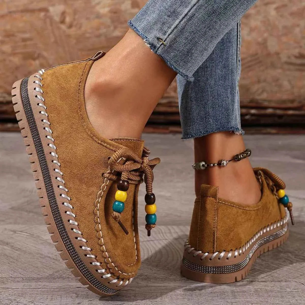 Round Toe Platform Loafers