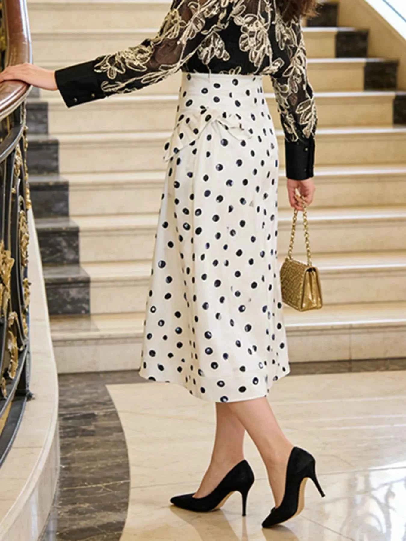 Polka Dot Ruffle Skirt