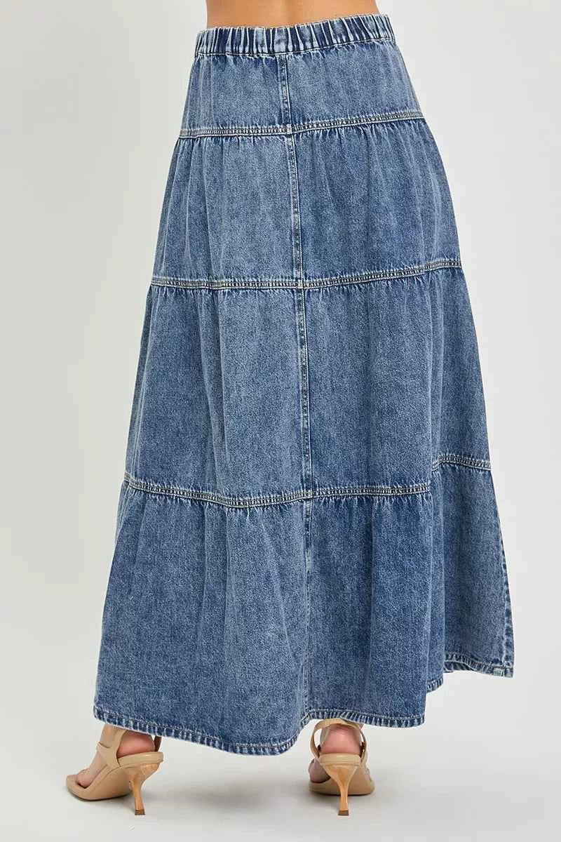 RISEN High Rise Ruffle Long Skirts