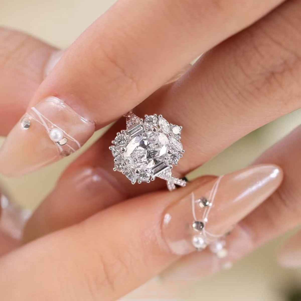 1 Carat Moissanite 925 Sterling Silver Ring