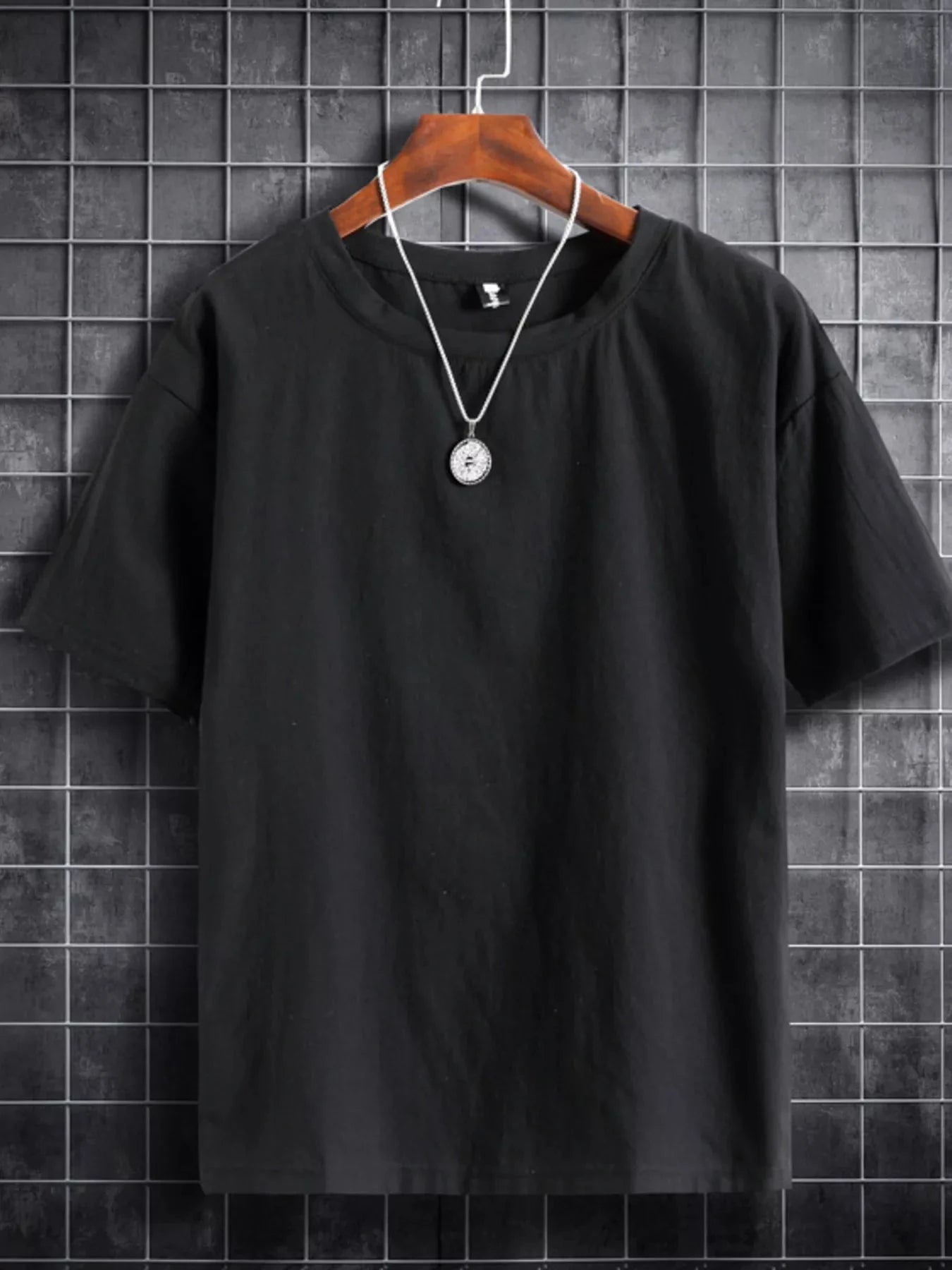 Men's Plus Size Solid Color Short Sleeve T-Shirt