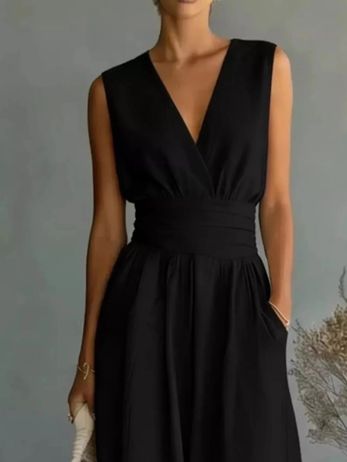 Full Size Sleeveless Wide-Leg Jumpsuit Plus Size