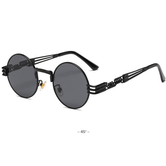 Spring Leg Round Frame Sunglasses - Amaryllisstores