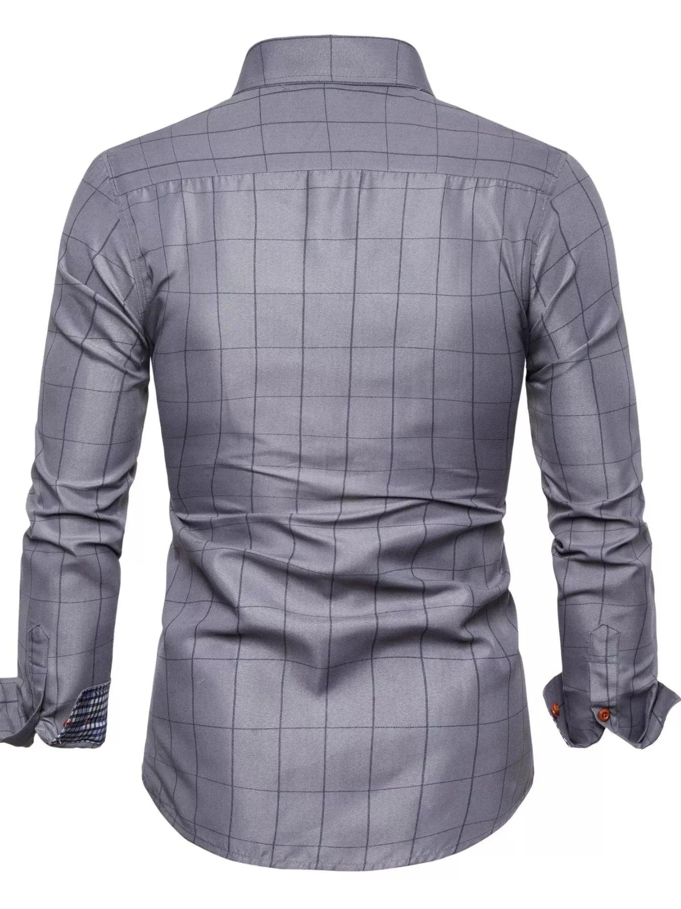 Men's Plus Size Classic Plaid Button-Down Shirt