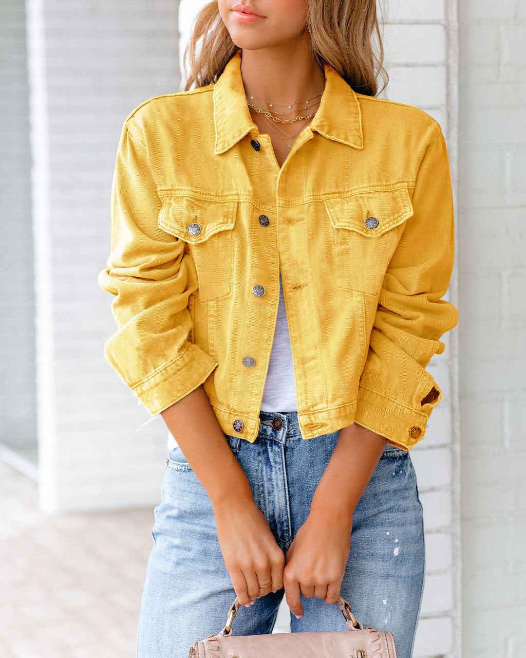 Long Sleeve Denim Jacket Autumn Winter New Style Commute Style Universal Gender Casual Fashion Short Outerwear