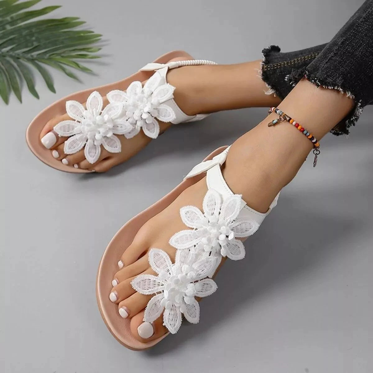 Toe Post Flats Sandals