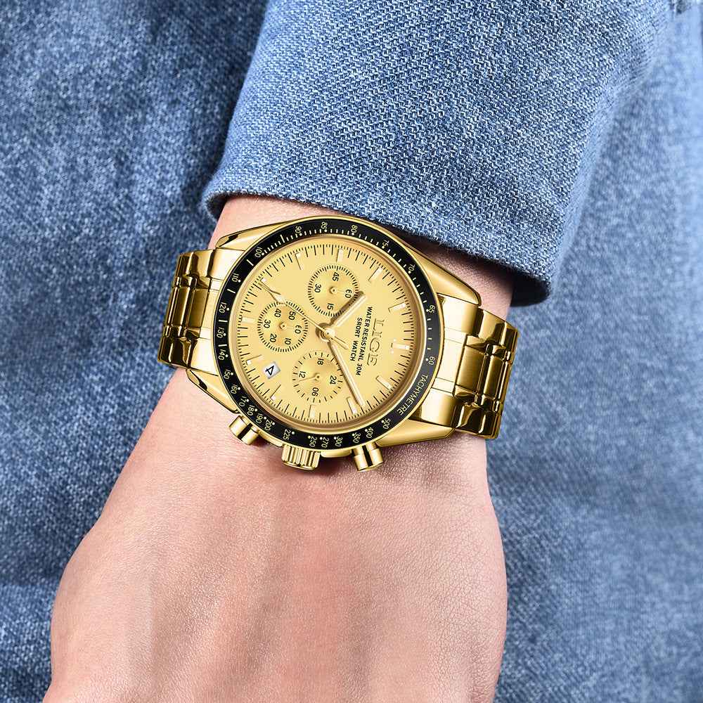 Men's Waterproof Luminous Calendar Quartz Watch