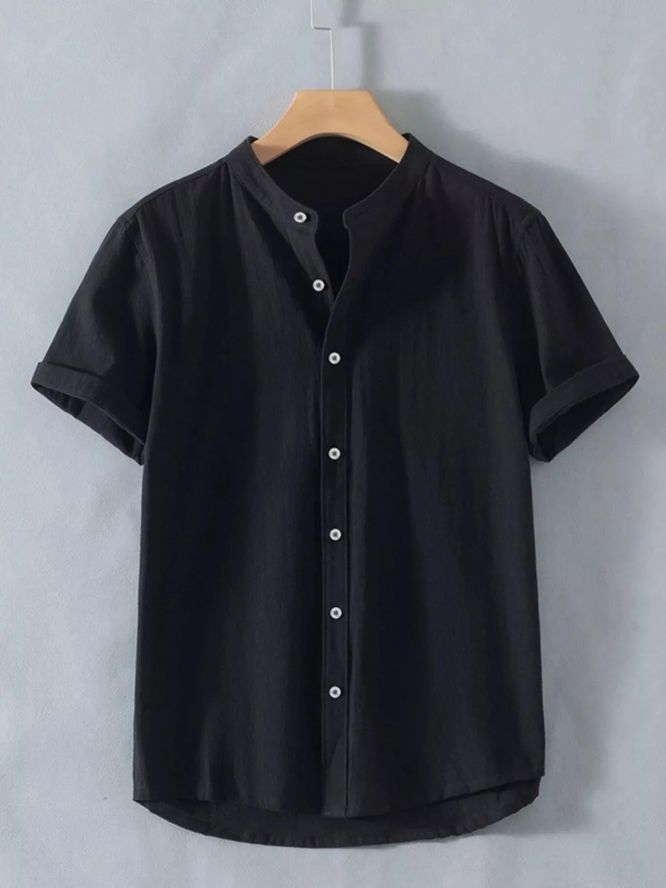 Men's Plus Size Button Up Short Sleeve Shirt