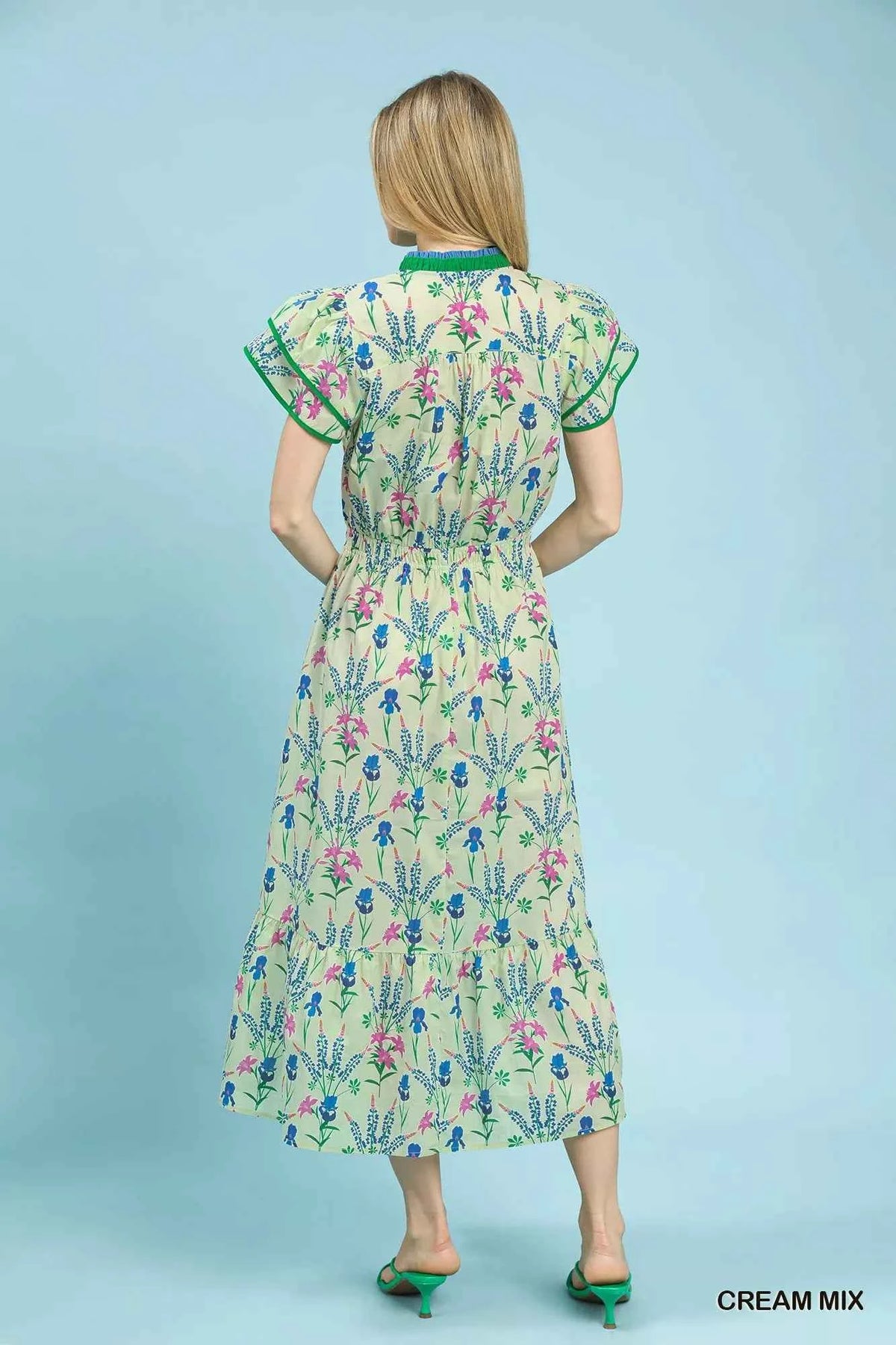 Umgee Mix Floral Midi Dress