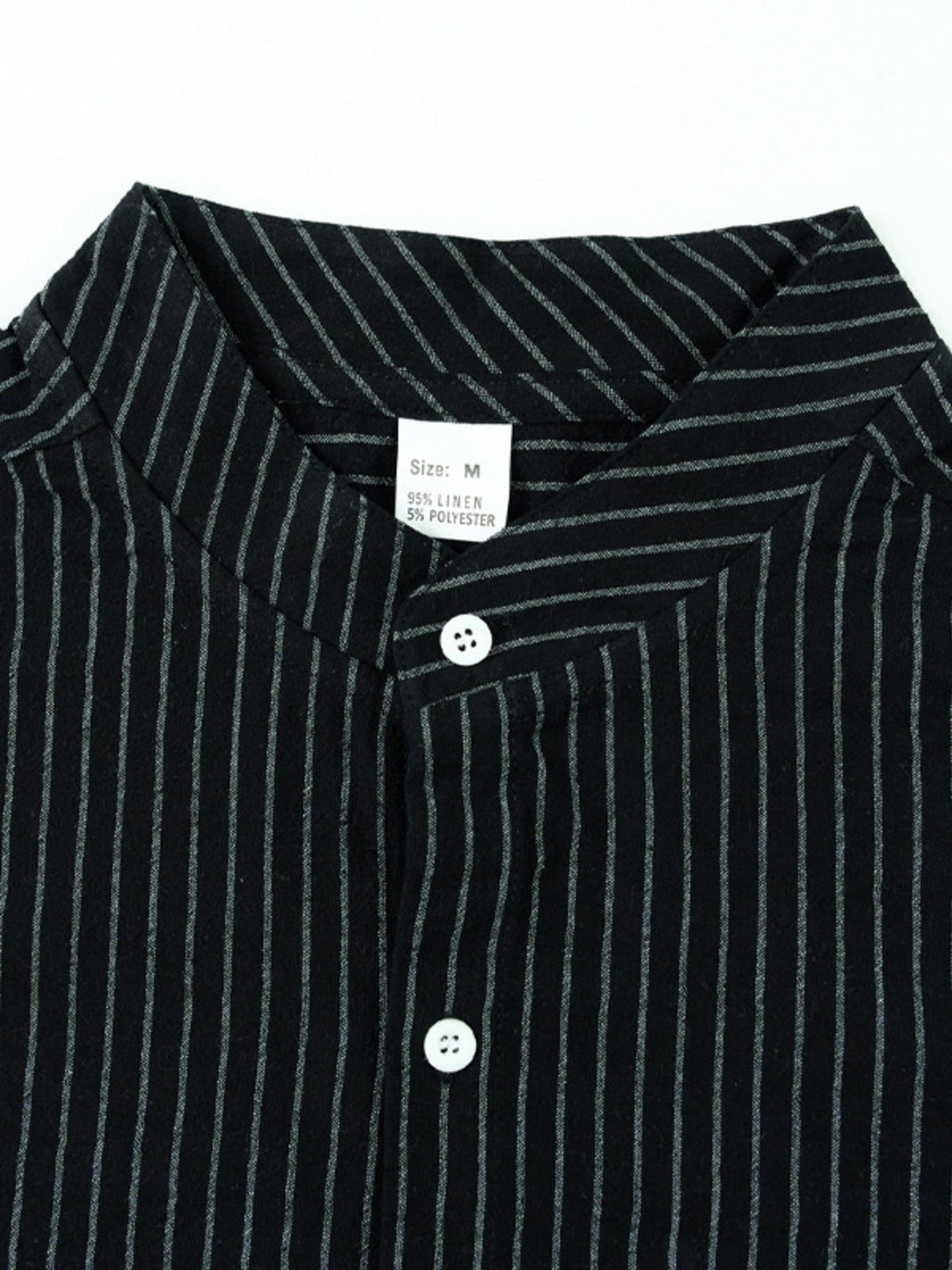 Men's Full Size Striped Long Sleeve Shirt Plus Size
