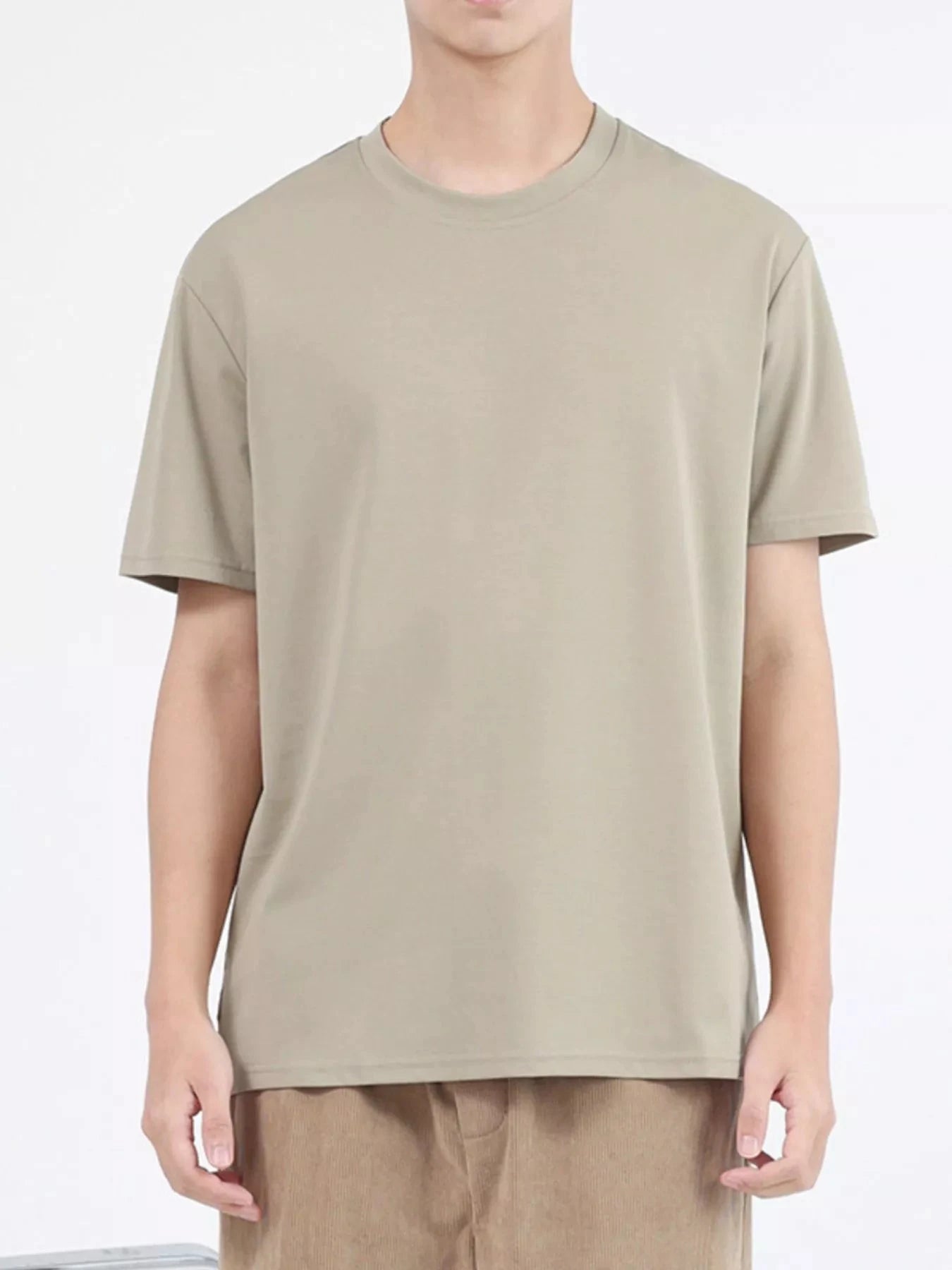 Men's Plus Size Classic Crew Neck T-Shirt