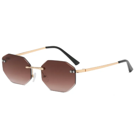 Modern Frameless Polygon Sunglasses: Elevate Your Style and Protect Your Eyes - Amaryllisstores