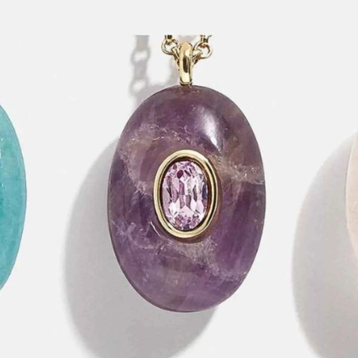 Natural Stone Pendant Necklace