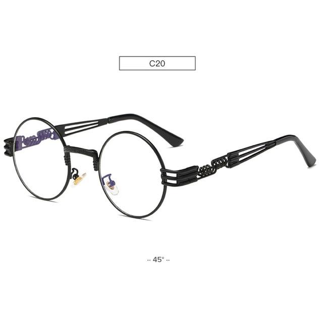 Spring Leg Round Frame Sunglasses - Amaryllisstores