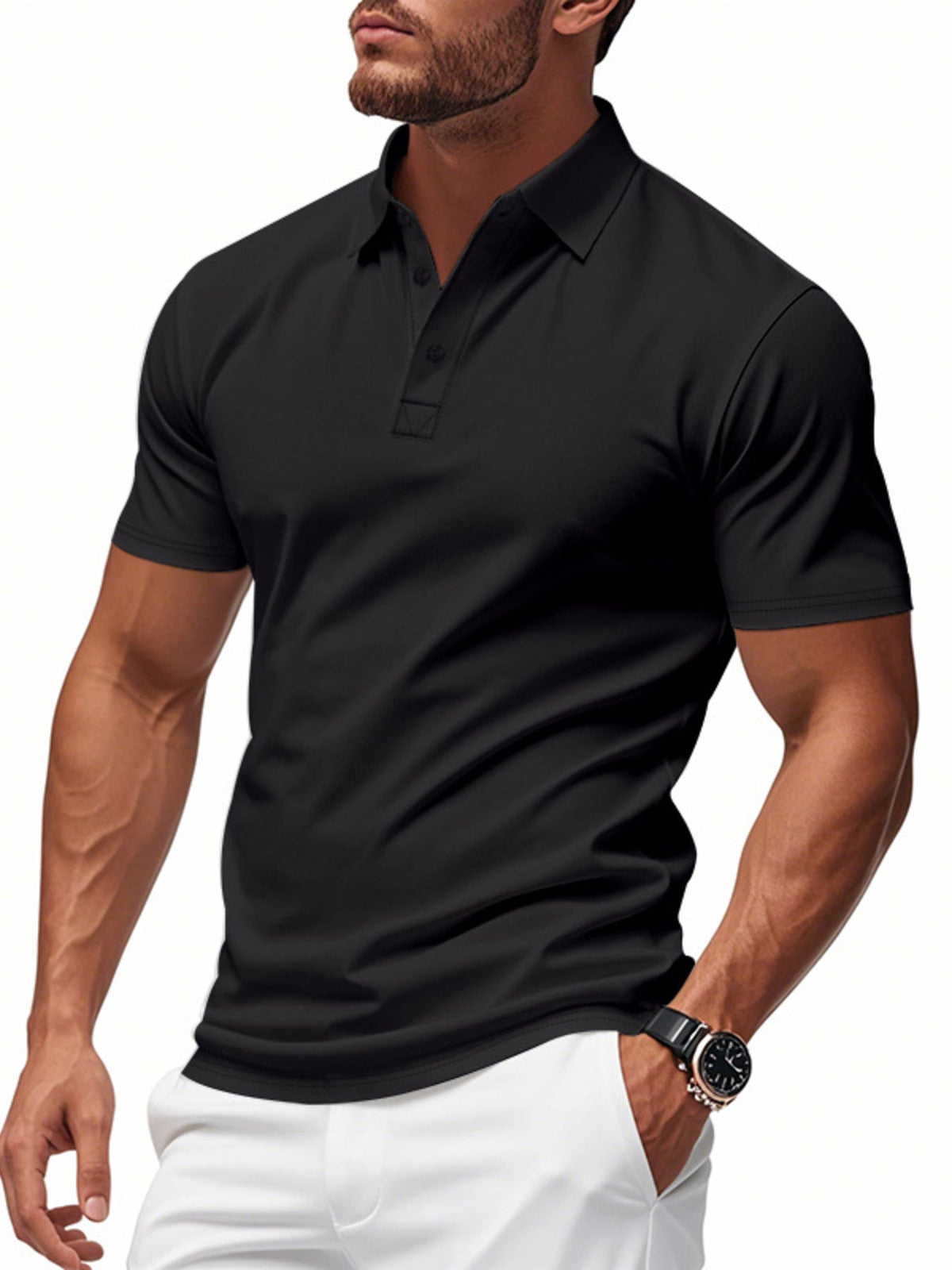 Men's Full Size Classic Fit Short Sleeve Polo Plus Size