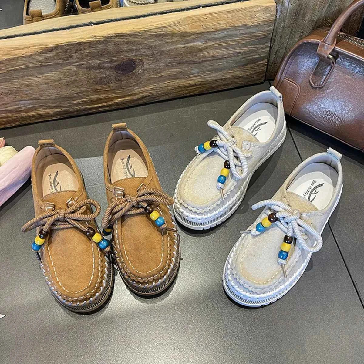 Round Toe Platform Loafers