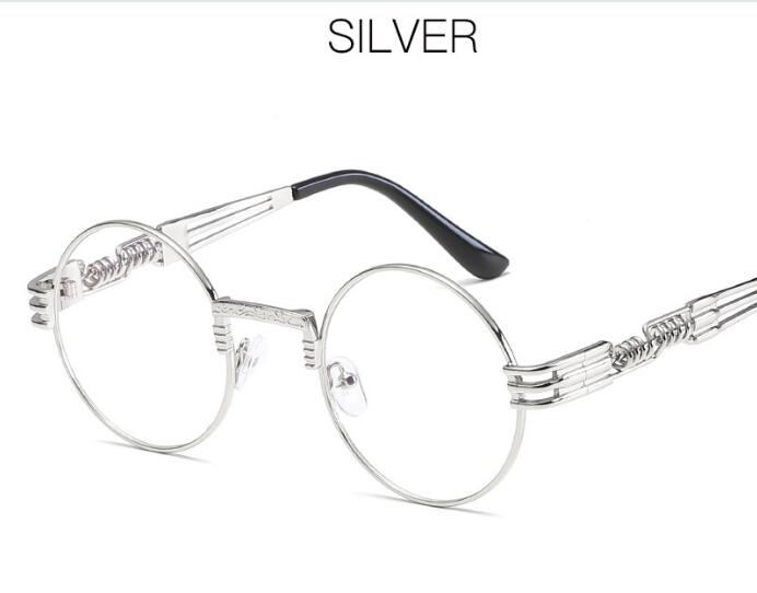 Spring Leg Round Frame Sunglasses - Metal Sunglasses