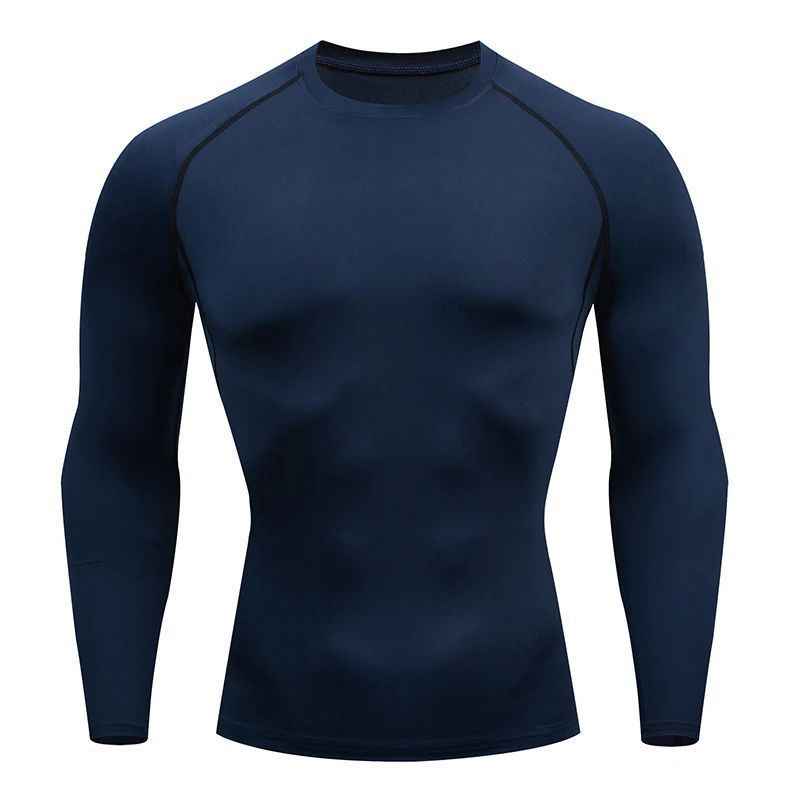 European-size Mens Tight-fitting Long-sleeve Sportswear For Running And Fitness