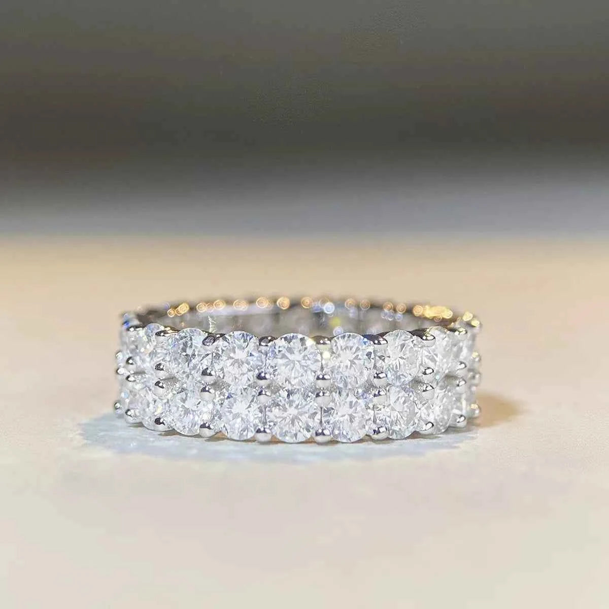 925 Sterling Silver Moissanite Ring