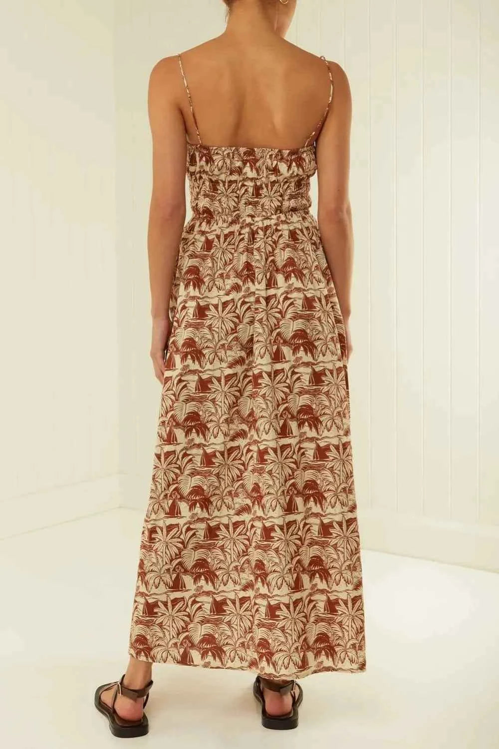 Printed Square Neck Cami Dress