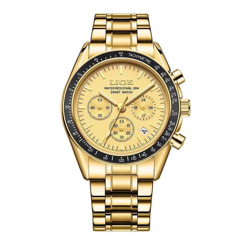 Men's Waterproof Luminous Calendar Quartz Watch
