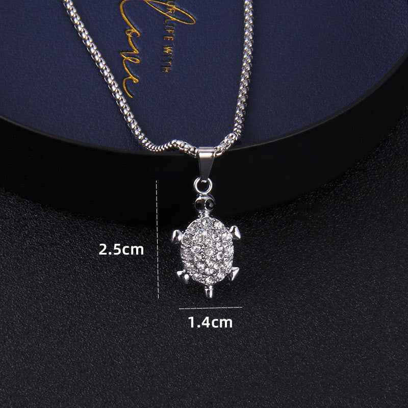Diamond Owl Baby Elephant Tortoise Animal Pendant Female