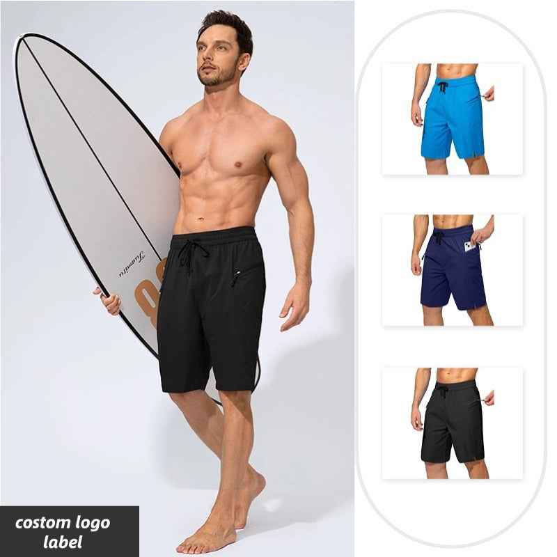 Men's Quick-Dry Drawstring Beach Shorts