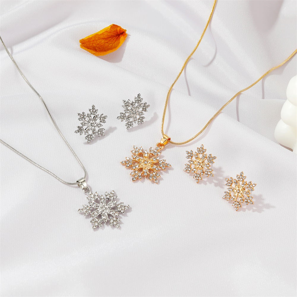 Minimalist Snowflake Jewelry Set - Amaryllisstores