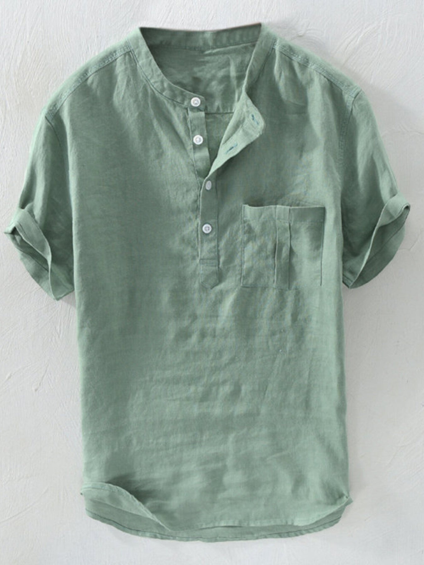 Men's Plus Size Casual Short Sleeve Shirt