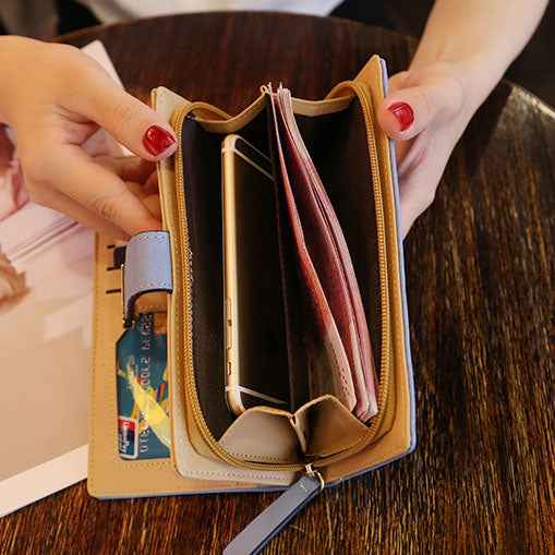 Women's Fashion Long Wallet Clutch - Elegant Hollow Out Leaf Design Zipper Closure Wristlet Handbag With Card Slots & Phone Compartment, Trendy Evening Purse For Ladies & Girls
