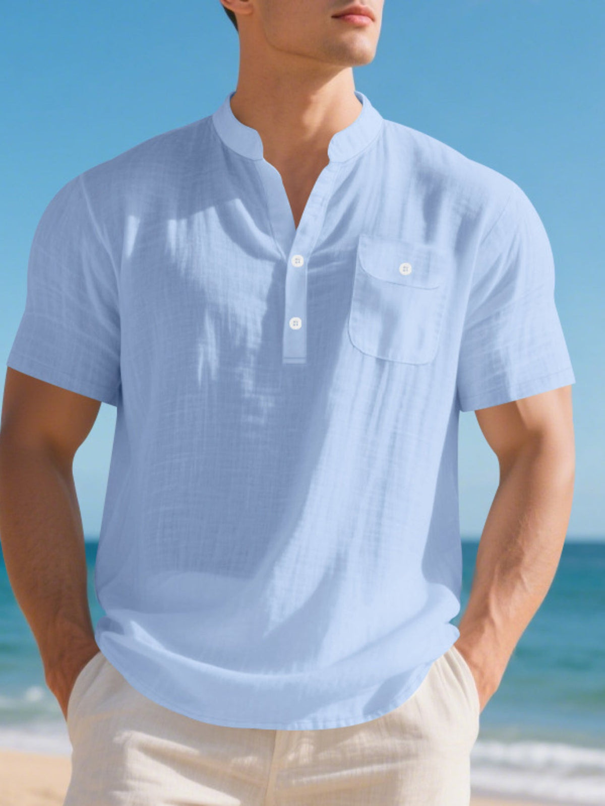 Men's Full Size Casual Short Sleeve Shirt Plus Size