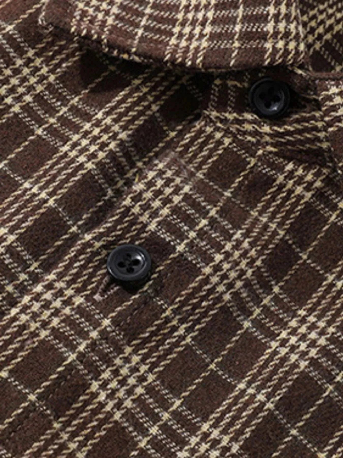 Men's Plus Size Plaid Short Sleeve Shirt