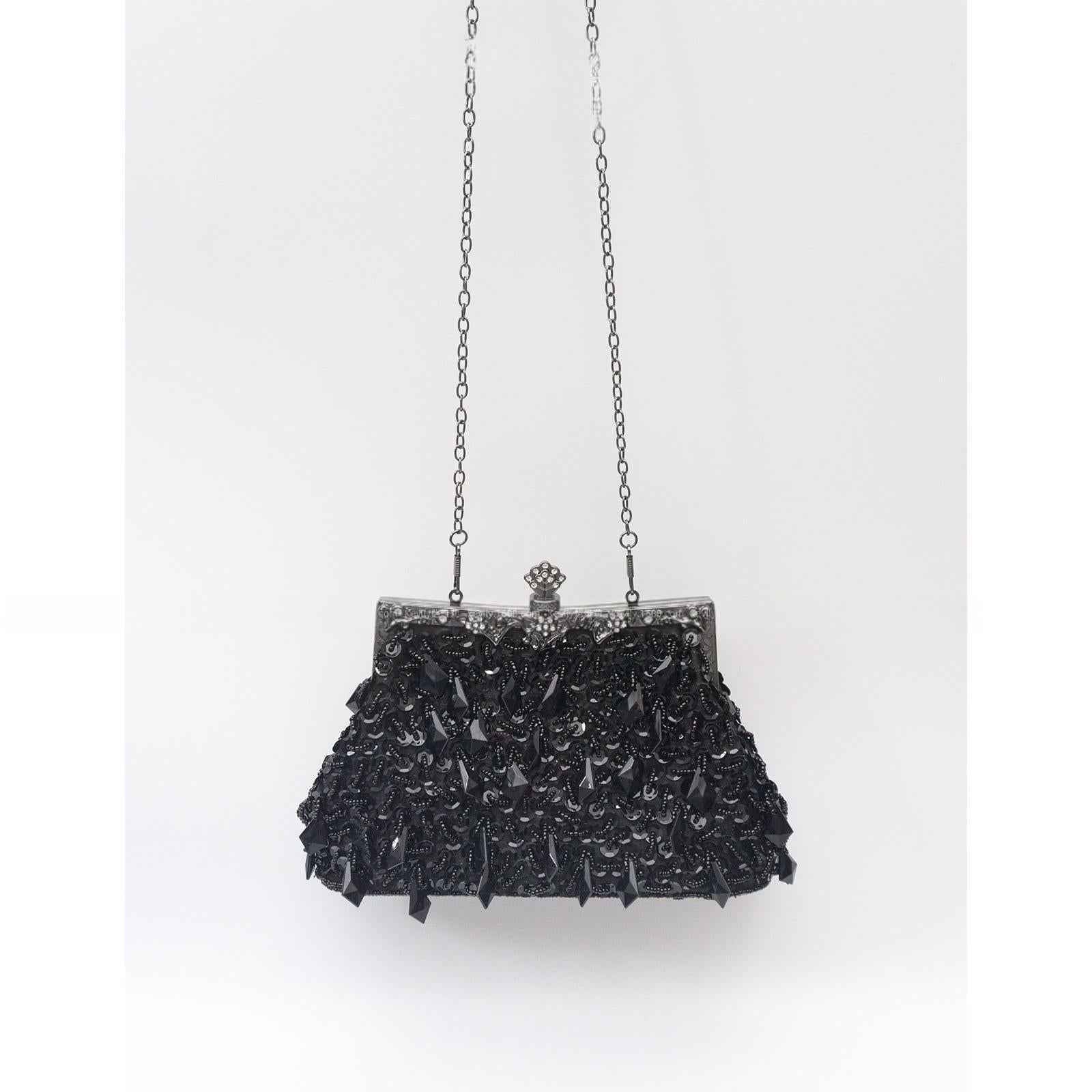 Acrylic Tassel-beaded Handbag With A Coin Purse Closure