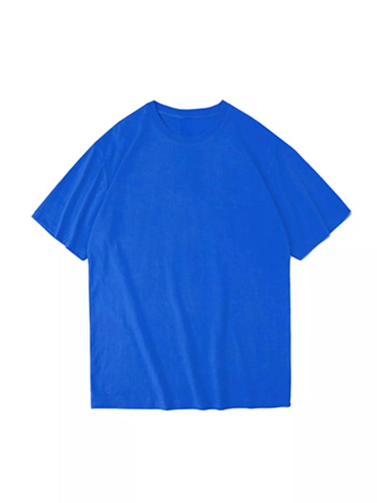 Men's Full Size Classic Crew Neck Solid Color T-Shirt Plus Size