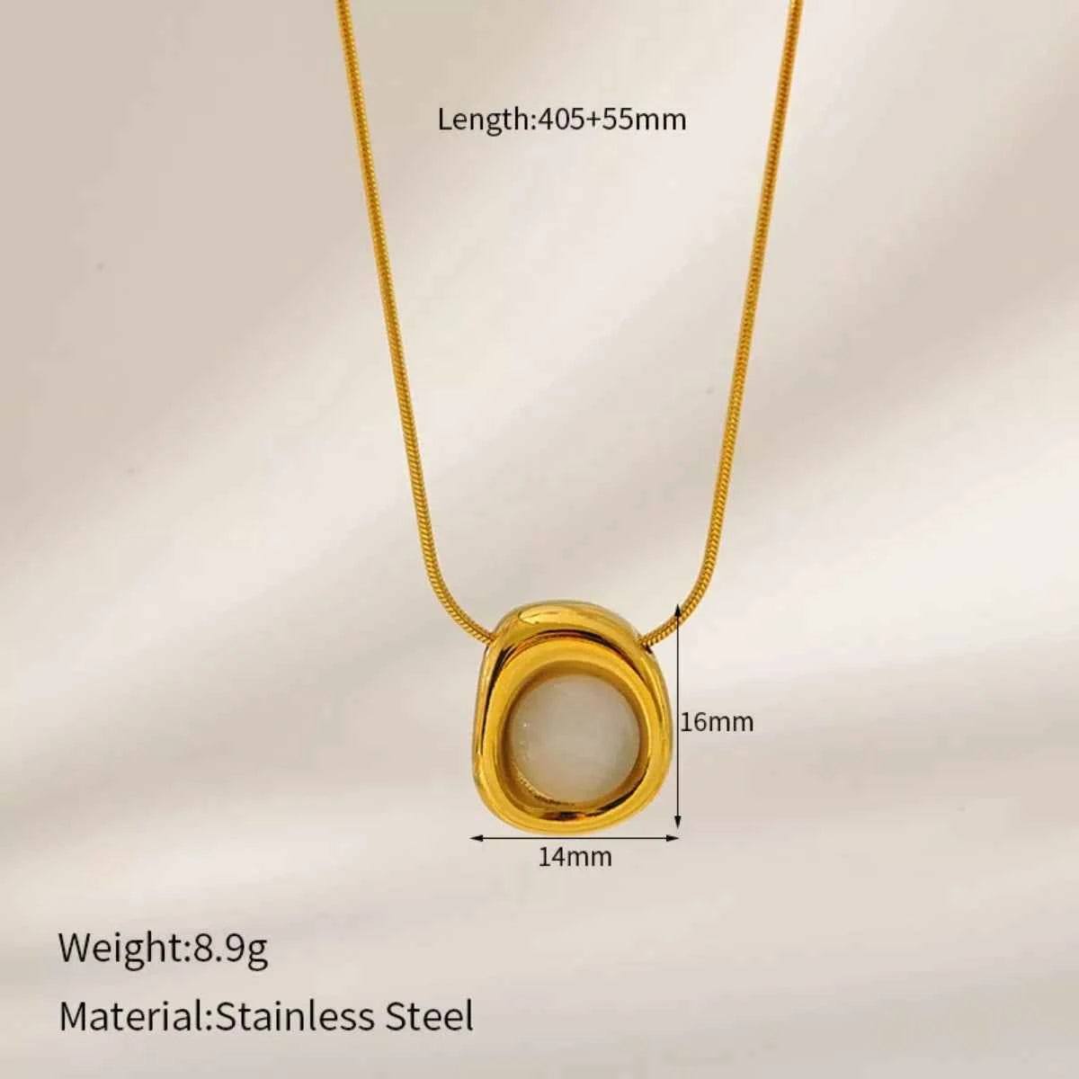 Natural Stone Pendant Necklace