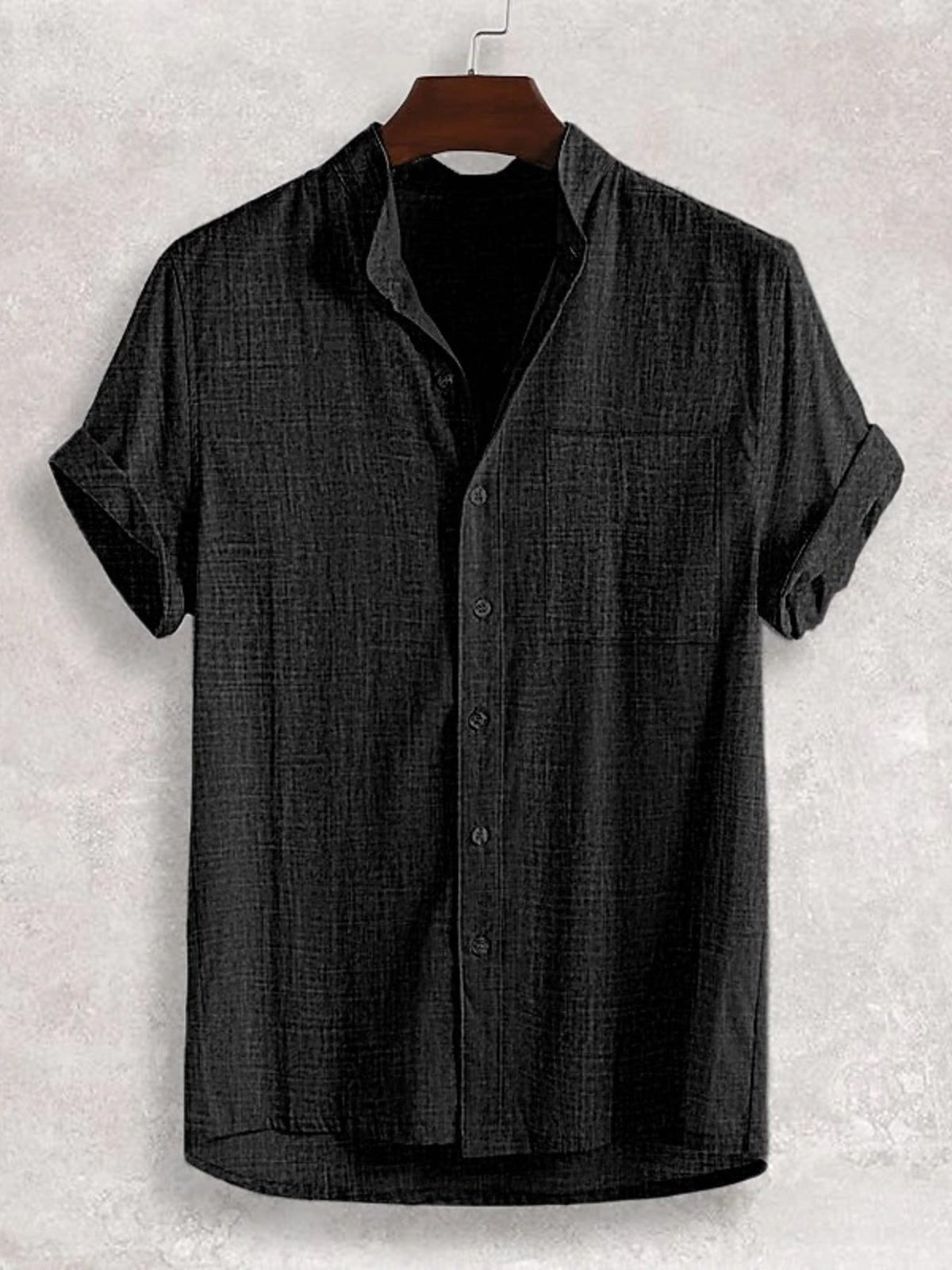 Men's Full Size Casual Button Up Short Sleeve Shirt Plus Size