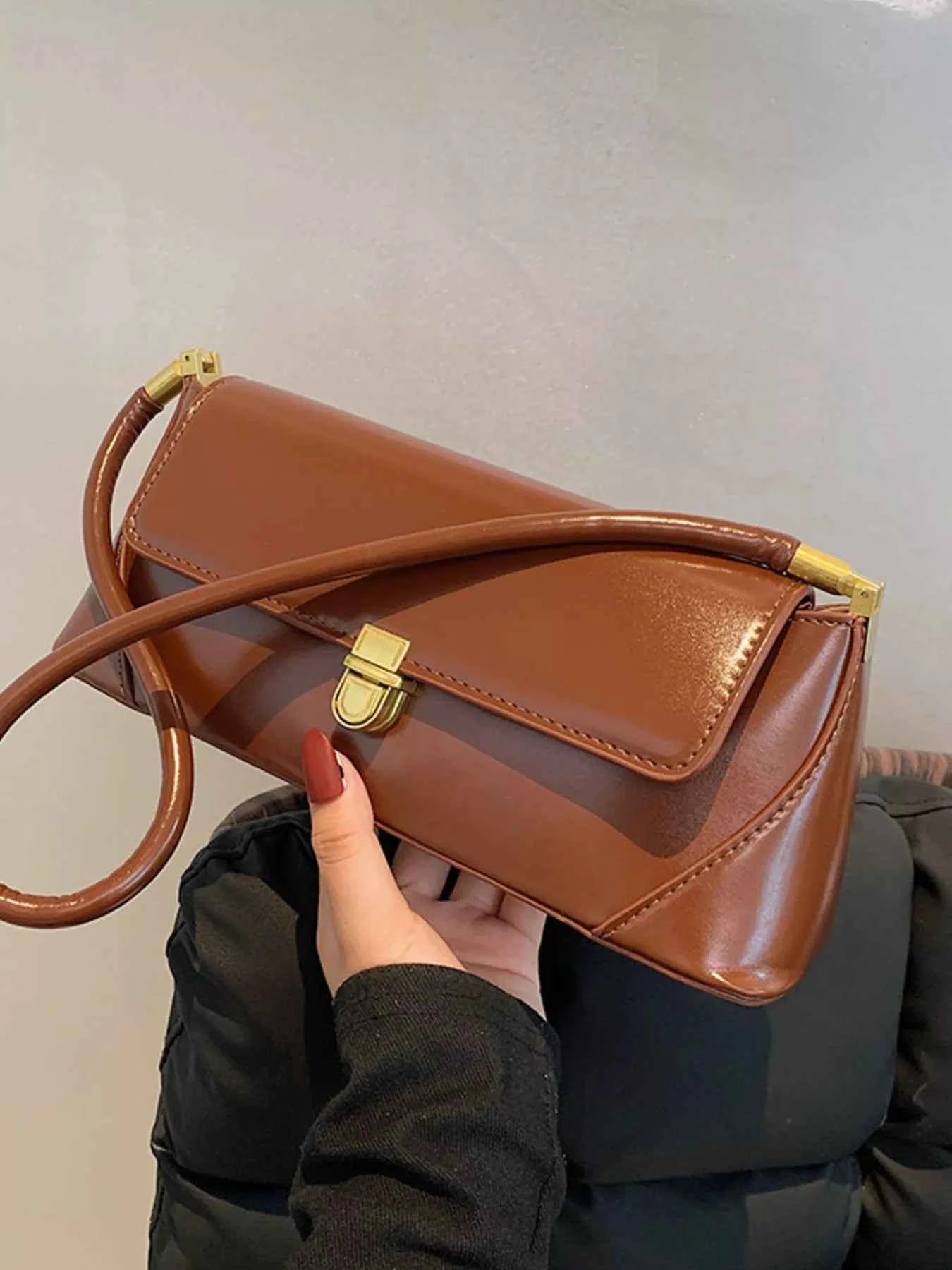 Leather Flap Shoulder Bag