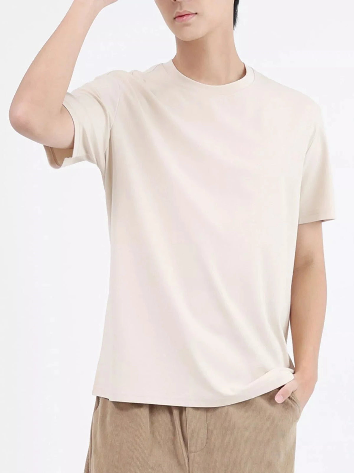 Men's Plus Size Classic Crew Neck T-Shirt