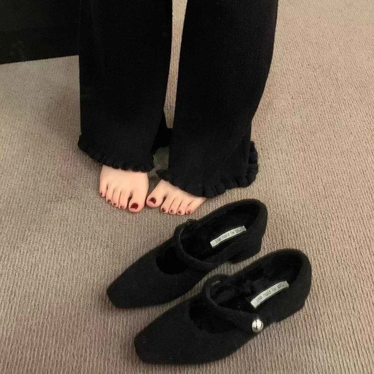 Elegant Block Heel Mary Jane Loafers
