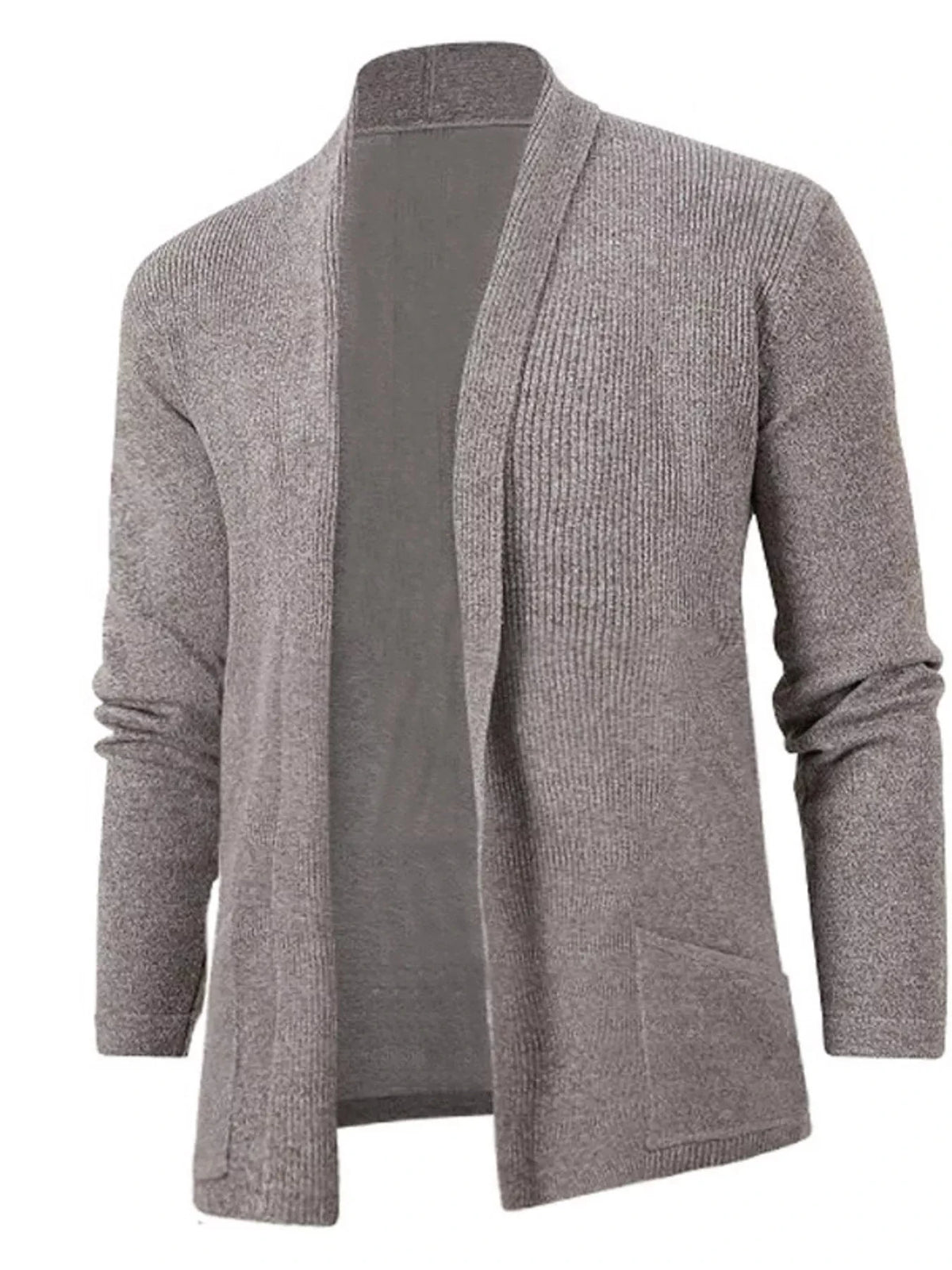 Men's Plus Size Long Sleeve Open Front Cardigan