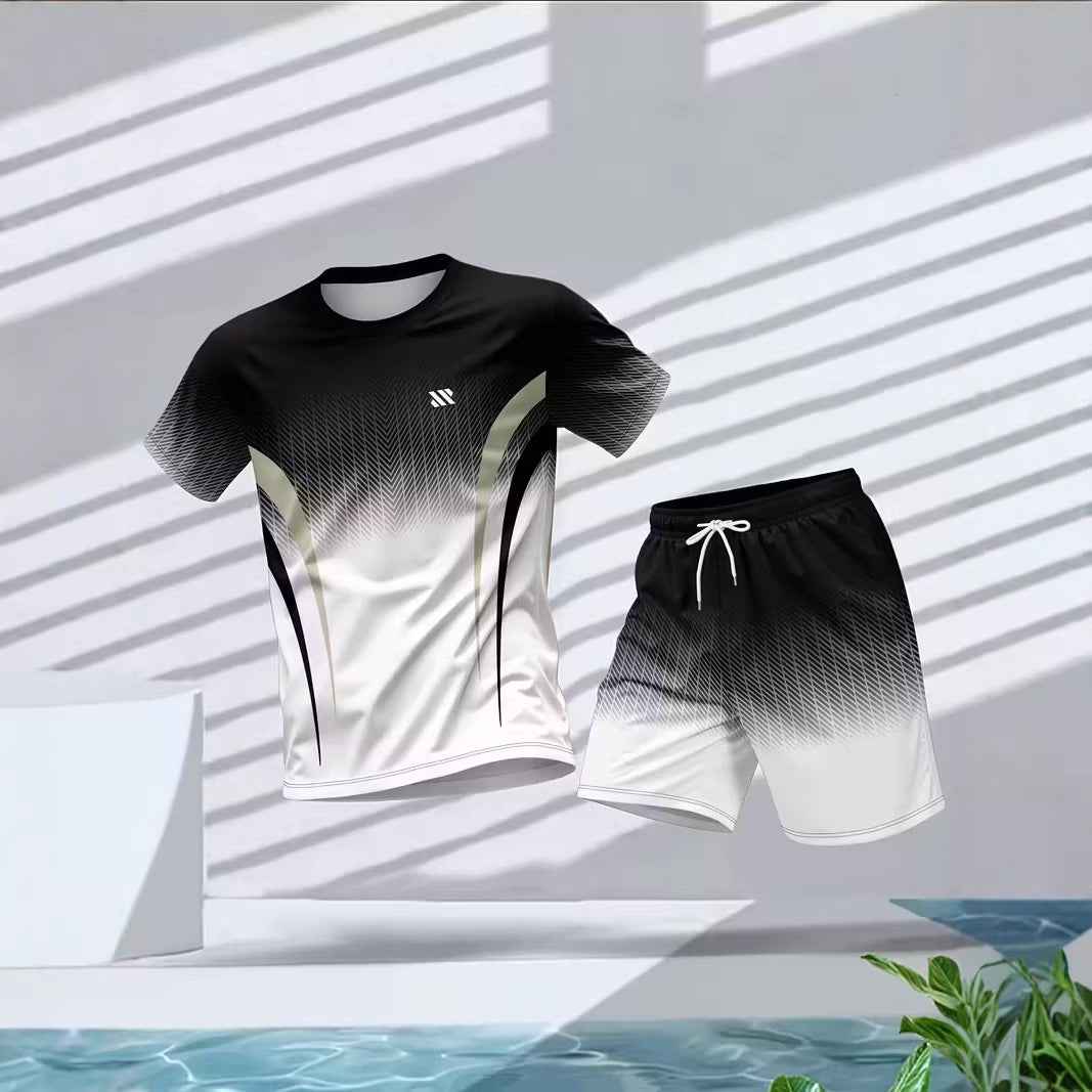 Men's Crew Neck Tee and Shorts Set